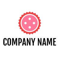 Logo botón rosa - Moda & Belleza Logotipo