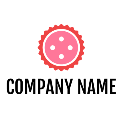 Logo botón rosa - Juegos & Entretenimiento Logotipo
