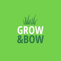 Business logo with turf in a square - Landscaping