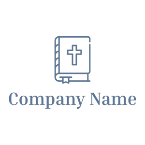 Outlined Bible on a White background - Religión