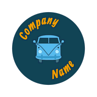 Blue camping car logo - Viajes & Hoteles