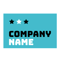 Business-Logo blauer Hintergrund und Sterne - Abstrakt