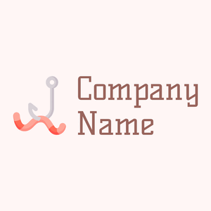 Fishing baits logo on a Snow background - Spelletjes & Recreatie