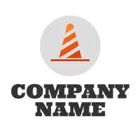 Logotipo de construcción con tachuelas naranja - Industrial Logotipo
