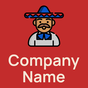 Mariachi logo on a Persian Red background - Entretenimento & Artes