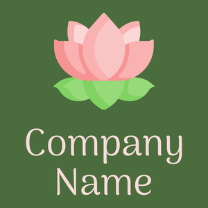 Lotus logo on a Fern Green background - Floral