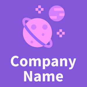Planets logo on a Medium Purple background - Abstrato