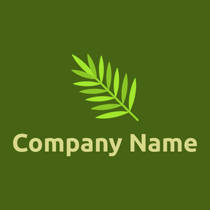 Areca palm logo on a Verdun Green background - Environmental & Green