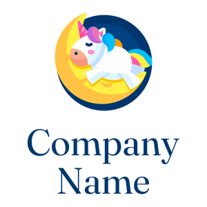 Unicorn logo on a White background - Abstrato