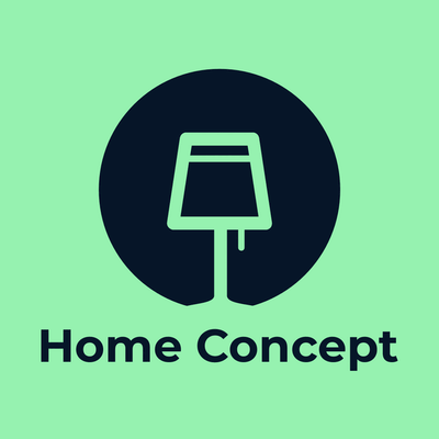 Logotipo de lámpara en círculo negro - Muebles de casa Logotipo