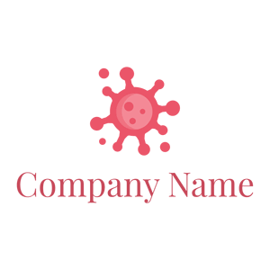 Dark Pink Virus on a White background - Medisch & Farmaceutisch