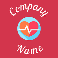Heartbeat logo on a Brick Red background - Medisch & Farmaceutisch