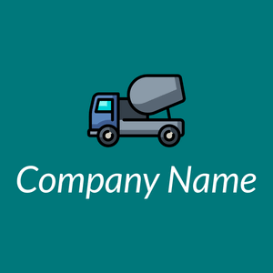 Concrete mixer logo on a Surfie Green background - Construction & Tools