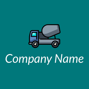 Concrete mixer logo on a Surfie Green background - Construção & Ferramentas