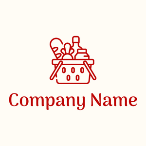 Groceries logo on a Floral White background - Alimentos & Bebidas