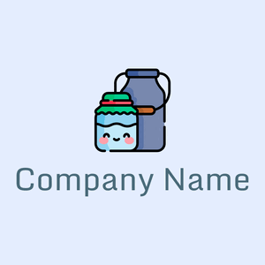 Cute Milk logo on a Alice Blue background - Agricultura