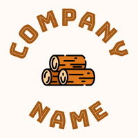 Wood logo on a Seashell background - Milieu & Ecologie