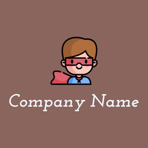 Superhero logo on a Rose Taupe background - Arte & Intrattenimento