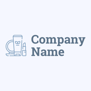 Cosmetics logo on a Ghost White background - Moda & Beleza