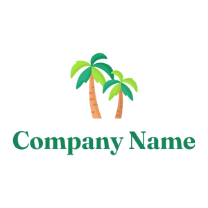 Palm tree logo on a White background - Environmental & Green