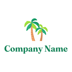 Palm tree logo on a White background - Medio ambiente & Ecología
