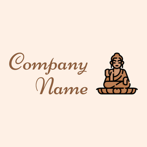 buddha logo on a beige background - Religión