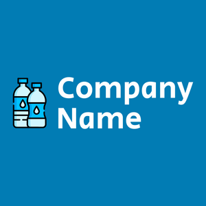 Light Cyan Water bottle on a Cerulean background - Cibo & Bevande