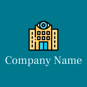 Eye clinic logo on a Teal background - Medical & Farmacia