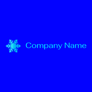 Ice Snowflake logo on a Blue background - Abstract