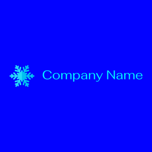 Ice Snowflake logo on a Blue background - Abstrait