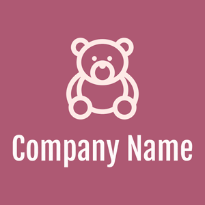 Bear logo on a Blush background - Enfant & Garderie