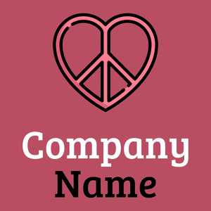 Hippie logo on a Blush background - Abstrato