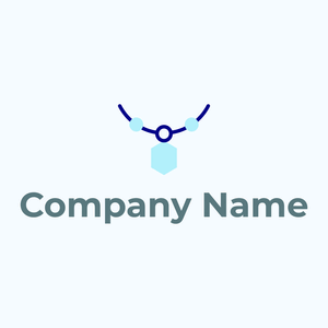 Necklace logo on a Alice Blue background - Mode & Beauté