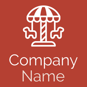 Merry go round logo on a Medium Carmine background - Giochi & Divertimento
