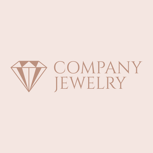 Jeweler logo on beige background with diamond - Hochzeitsservice
