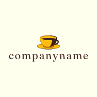 Logo taza café amarillo - Alimentos & Bebidas Logotipo