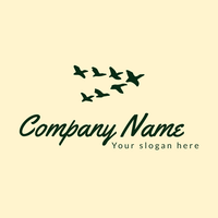 Logo de aves voladoras - Comunicaciones Logotipo