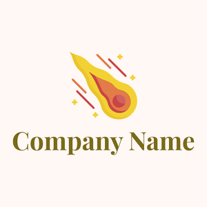 Comet logo on a Seashell background - Abstrait