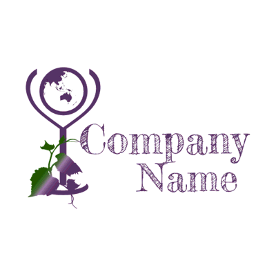 Logo mundial con planta - Comunidad & Sin fines de lucro Logotipo