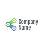 Logotipo con enlaces de conexión - Computadora Logotipo