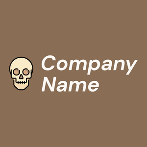 Realistic Skull logo on a Cement background - Abstrakt