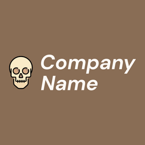 Realistic Skull logo on a Cement background - Abstracto