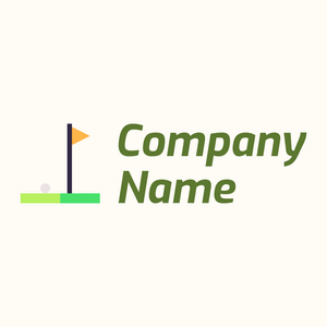 Mini golf logo on a Floral White background - Games & Recreation