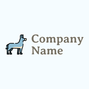 Donkey logo on a Alice Blue background - Animali & Cuccioli