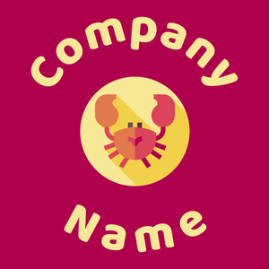 Crab logo on a Eggplant background - Animais e Pets