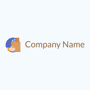 Food delivery logo on a Alice Blue background - Alimentos & Bebidas
