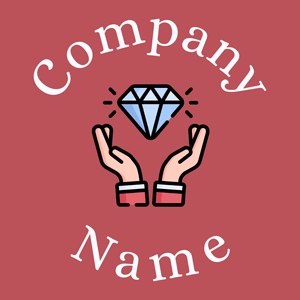 Diamond logo on a Blush background - Abstracto