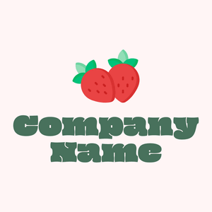 Two strawberries logo on a Snow background - Environnement & Écologie
