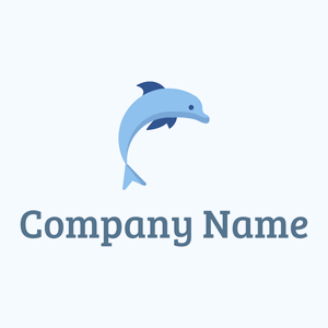 Sky Blue Dolphin on a Alice Blue background - Animais e Pets