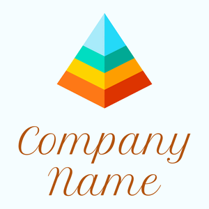 Pyramid chart logo on a Azure background - Abstrait